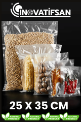 Vakum Torbası Tırtıklı 25x35 Cm 1 KG (69 ADET) Vakumlu Poşet Ev Tipi