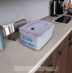 Vakumlu Saklama Kabı 5 Litre