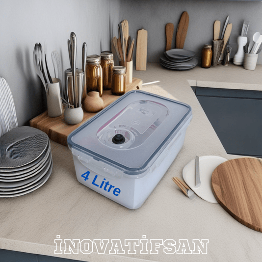 Vakumlu Saklama Kabı 4 Litre
