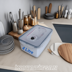 Vakumlu Saklama Kabı 4 Litre
