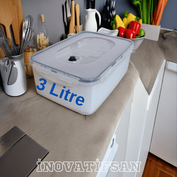 Vakumlu Saklama Kabı 3 Litre