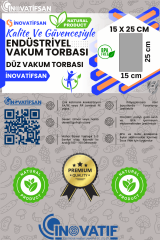 Vakum Torbası Ev Tipi Tırtıklı 15cm X 25cm