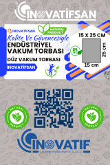 Vakum Torbası Ev Tipi Tırtıklı 15cm X 25cm