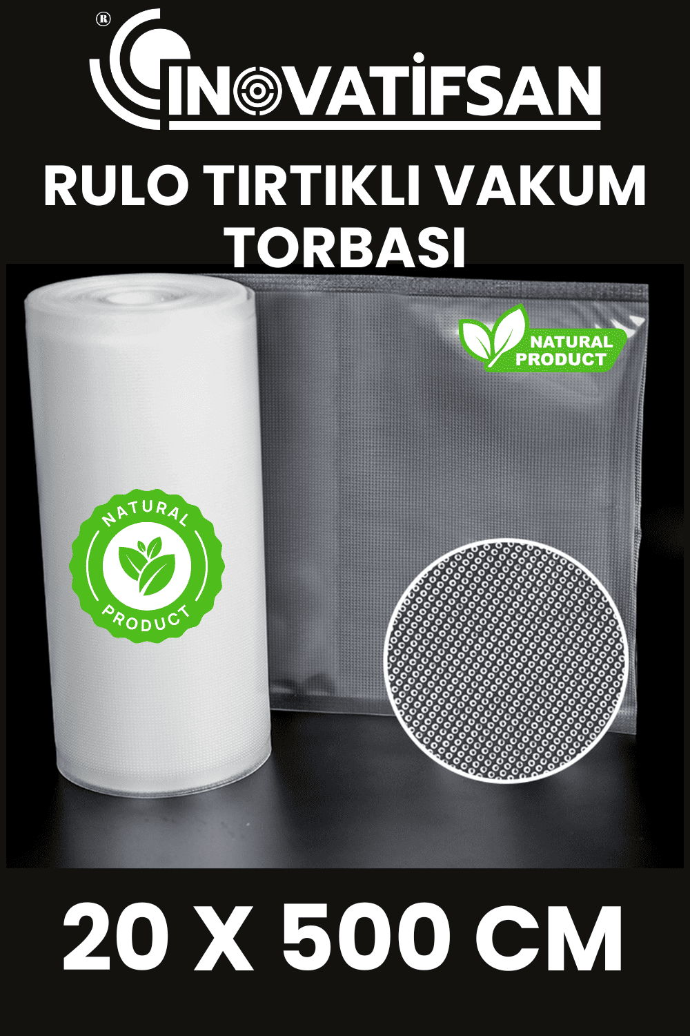 Rulo Vakum Poşeti Tırtıklı 20 cm