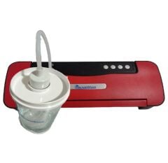 Ev Tipi Vakum Makinesi Kırmızı Kavanoz Vakumlama Hazneli