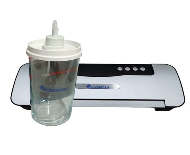 Ev Tipi Vakum Makinesi Gri Kavanoz Vakumlama Haznesi