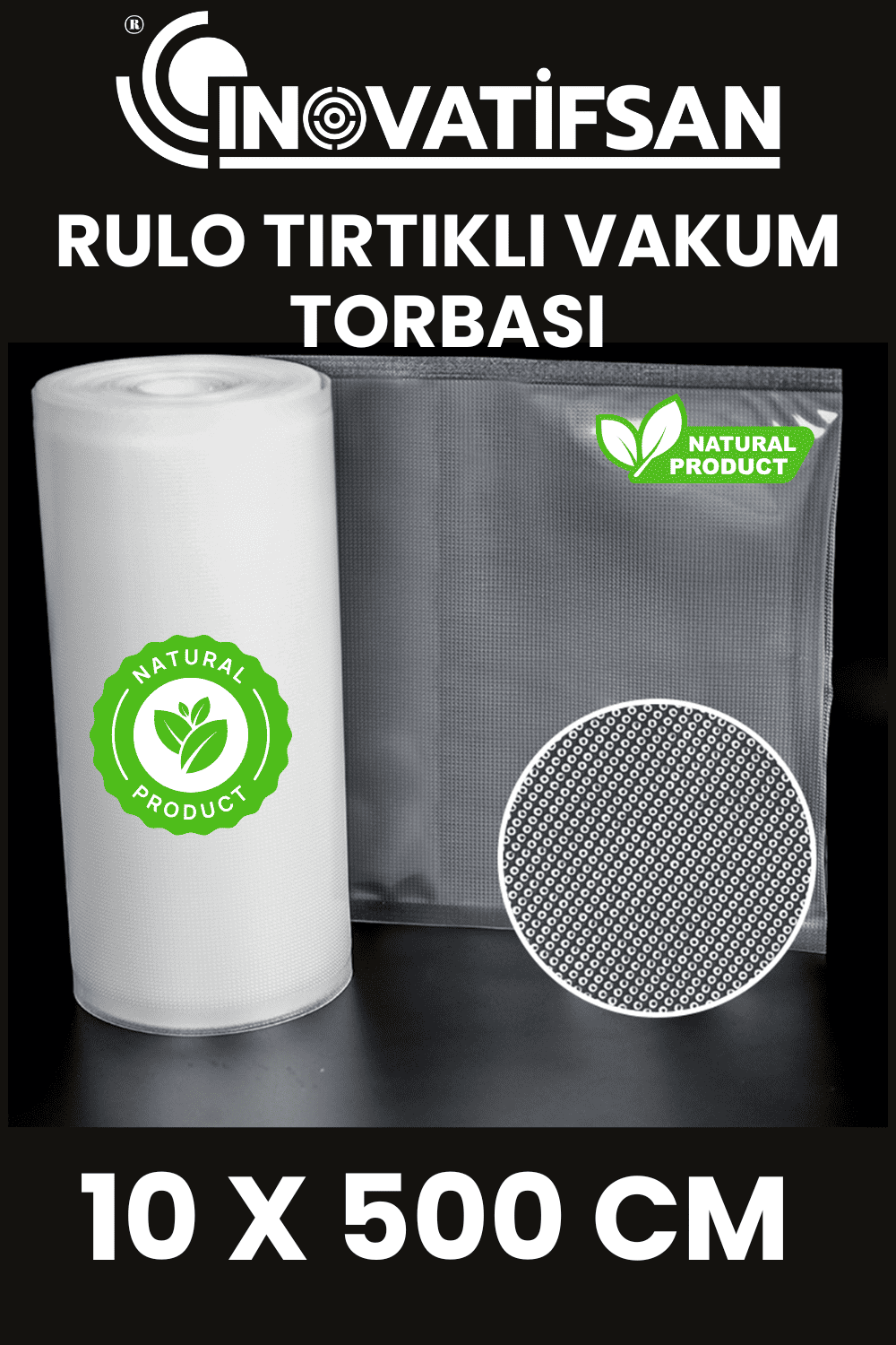 Rulo Vakum Poşeti Tırtıklı 10 cm