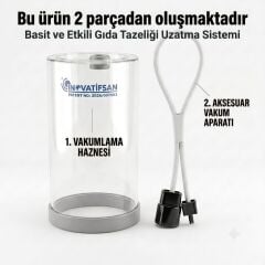 Kavanoz Vakumlama Haznesi ve Vakum Hortumu