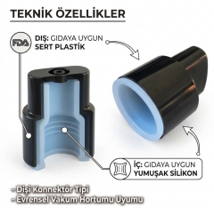 Kavanoz Vakumlama Haznesi ve Konektörü