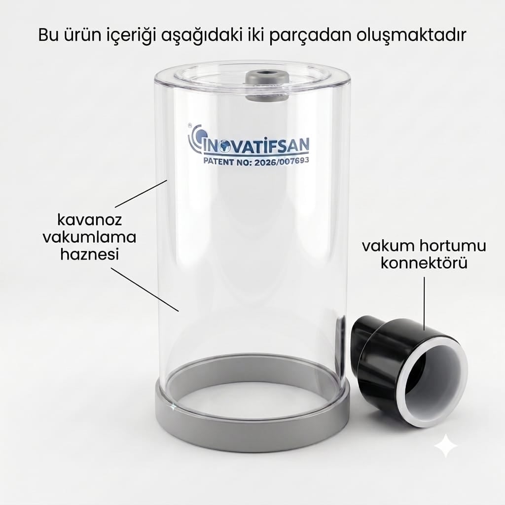 Kavanoz Vakumlama Haznesi ve Konektörü